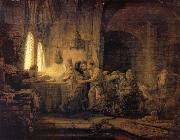 REMBRANDT Harmenszoon van Rijn The Parable of The Labourers in the vineyard USA oil painting artist